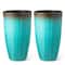 Glitzhome® Oversized Gradient Faux Ceramic Tall Plastic Planters, 2ct.